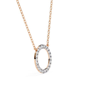 Diamond Circle Charm Pendant