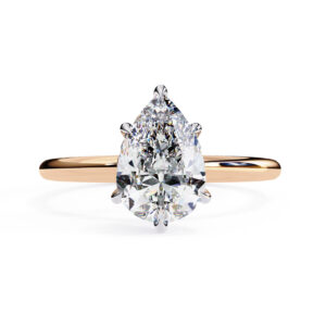 Pear Solitaire Charm