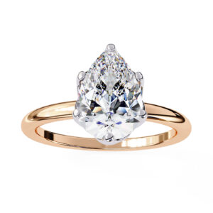 Aurora Pear Solitaire Ring